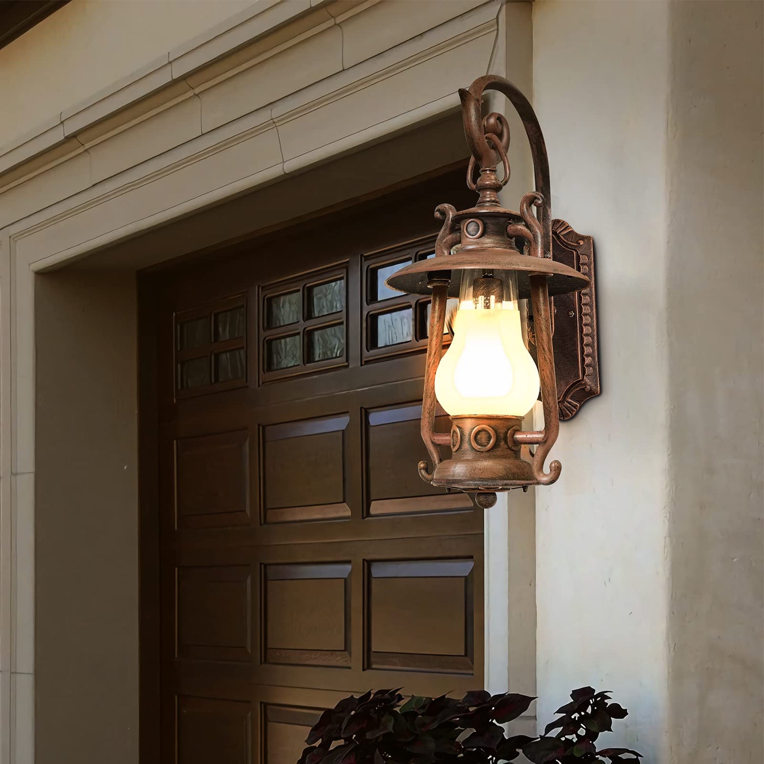 Rustic Lantern Outdoor wall sconce