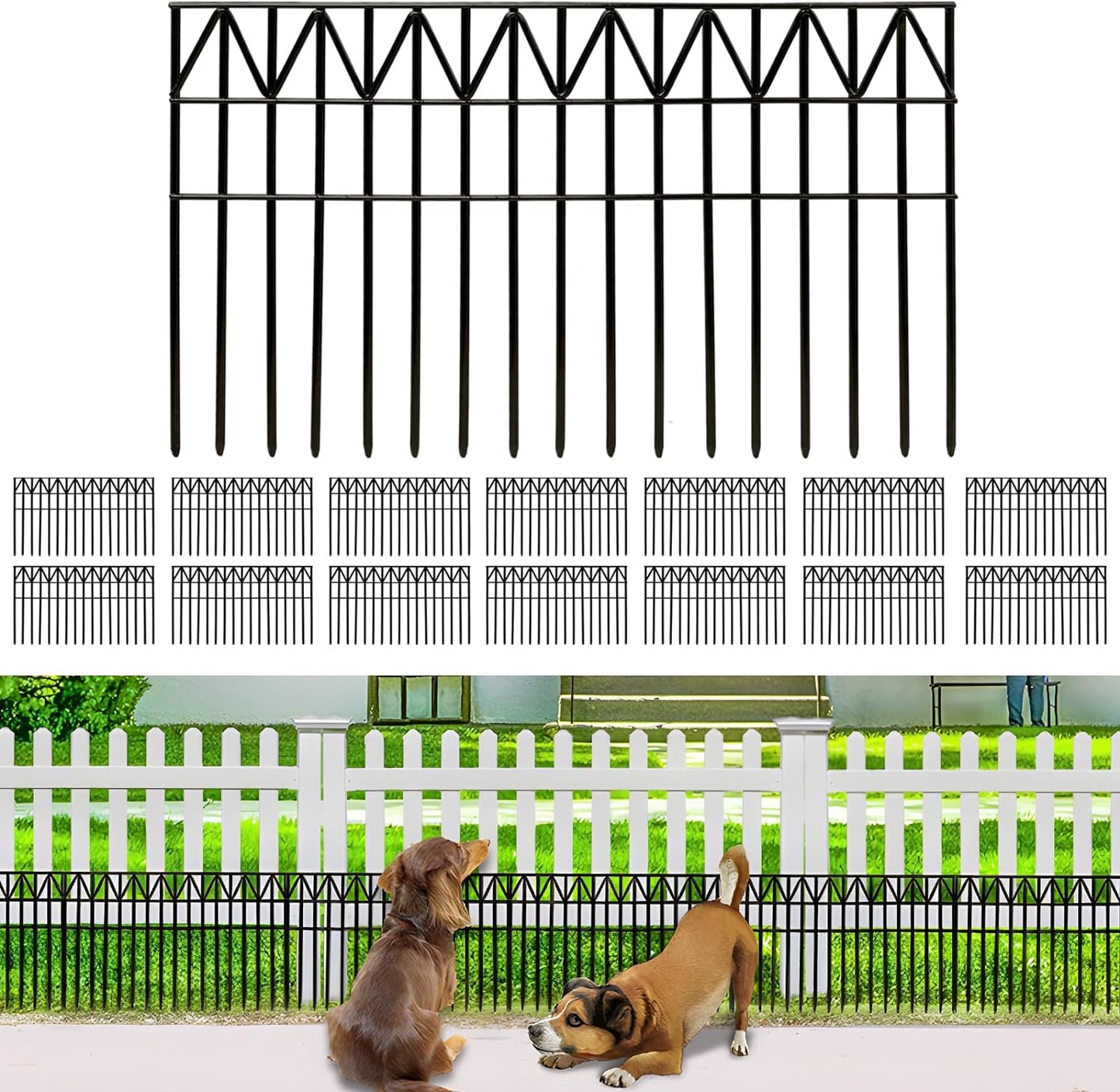 Animal Barrier Fence 24X15inch 5.5mm Metal Fence Panels