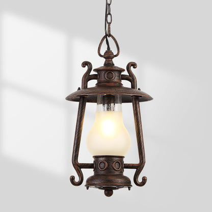 Big Rustic Lantern Outdoor Wall Sconce