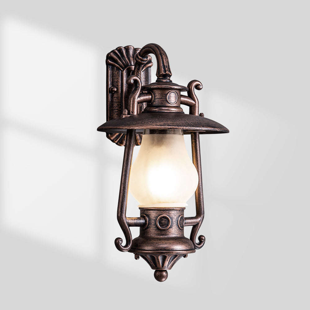 Big Rustic Lantern Outdoor Wall Sconce