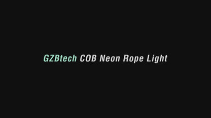 GZBtech ETL listed Silicone COB Neon Rope Light 2800K Super Bright warm White Waterproof Cob Led Strip Light, 120V Flexible Cuttable Dimmable LED Rope Lighting for Indoor Outdoor Home Commercial.